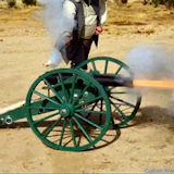 30in Wood Cannon Wheels Firing